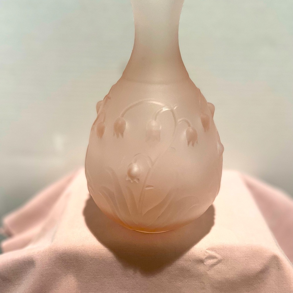 Vintage Tiffin Pink Satin Vase